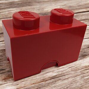 Lego 2 Stud‎ (1x2) Red Storage Brick Empty Collectible Container
